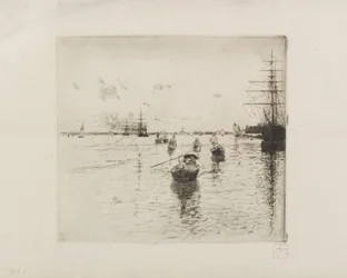 Laguna with Steamers and Gondolas, 1885